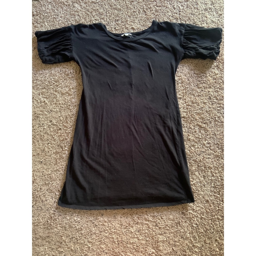 Basic black Tunic with ruffle sleeves